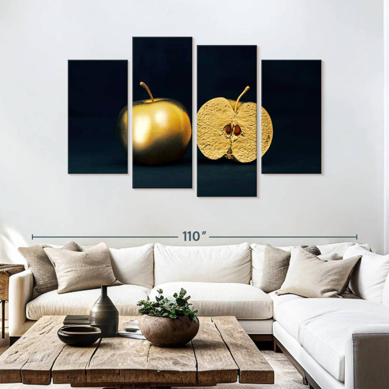 Yarlin Split Golden Apple, 54" H x 84" W