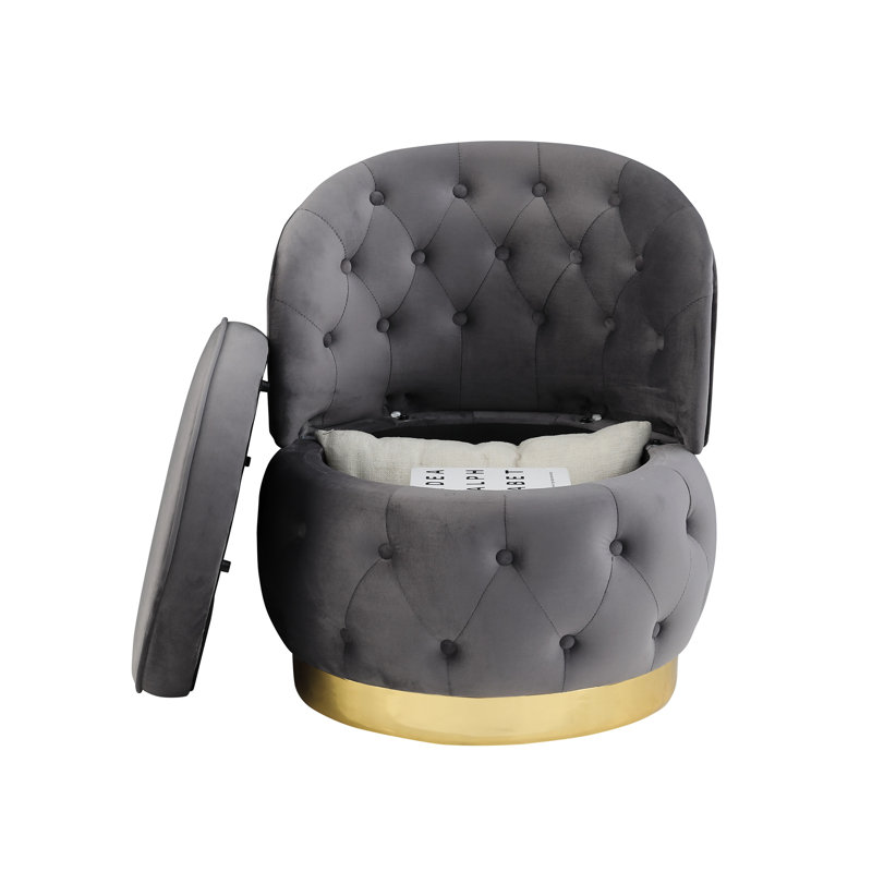 Chaises de rangement pivotantes 360 degrés, Gris