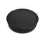 Table basse 31,5 "ronde avec rangement Table d'appoint moderne en placage de bois massif pour salon, chambre à coucher, appartement ou bureau, noir-2139742495
