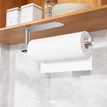 Srenta Clear Acrylic Paper Towel Holder Wall Mount Paper Towel Holder Under  Cabinet, Wall Mounted Undermount Hanging Paper Towels Holder Dispenser