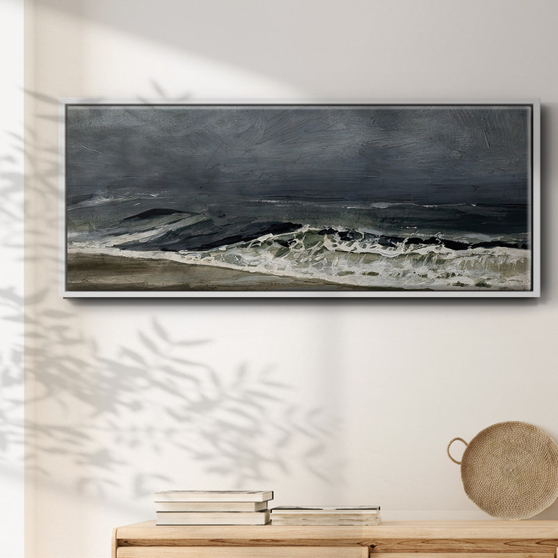 Moody Sea I, H 24 po x l 60 po x P 1,5 po, Blanc