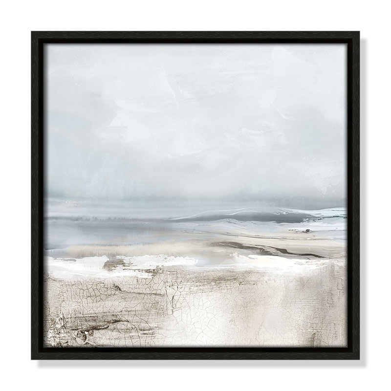Coucher de soleil sur les reflets - reproduction carrée par Luna Mavis, H 13,5 po x l 13,5 po, Flottant espresso
