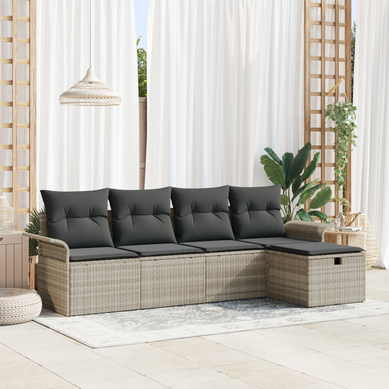 251cm Wide Patio Sofa with Cushions