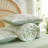 Floral Comforter Set Printed Green Plants On White Comforter Soft Lightweight Cute Bedding Set For All Seasons-112233588