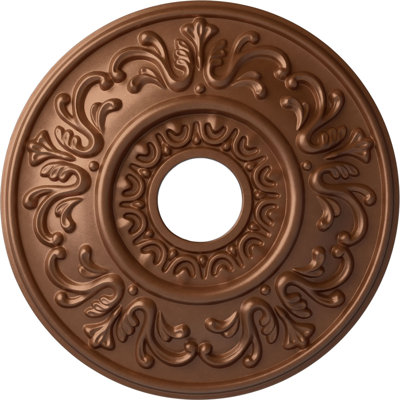 Endurathane Richmond Ceiling Medallion, 18"OD x 1 3/8"P (Fits Canopies up to 2 5/8"), Hand-Painted Castle Stone Crackle Finish