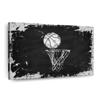 Tir sur basketball sur toile