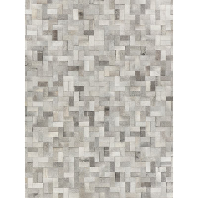 Natural Hide Cowhide Geometric Area Rug