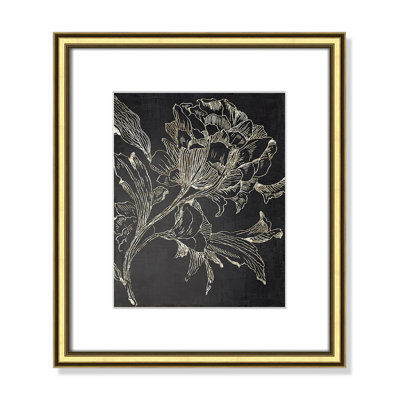 Golden Flower Folklore I by Asia Jensen - Picture Frame Graphic Art Print