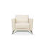 Fauteuil en cuir crème de Valence (assemblé)-133588602