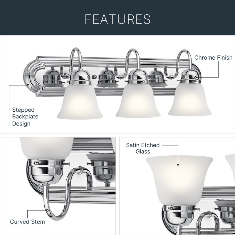 Neema 3 - Light Dimmable Vanity Light, Chrome