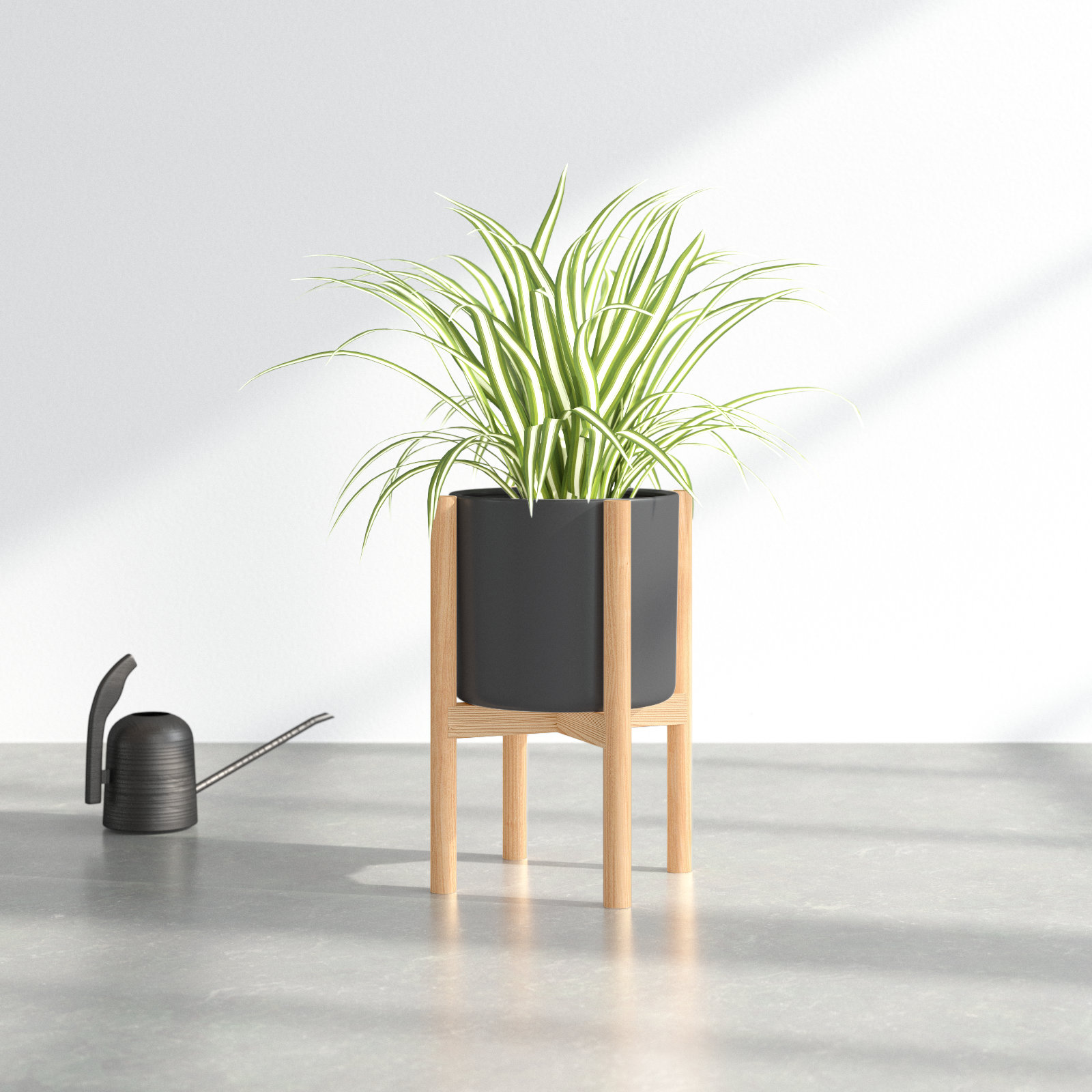 Dominic Pot Planter, Black