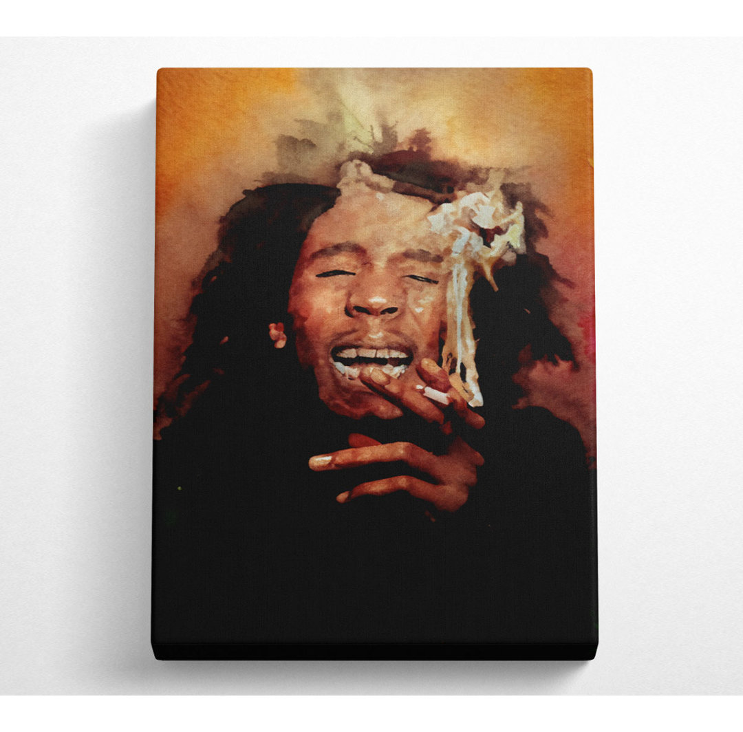 Bob Marley Laugh - Kunstdrucke auf Leinwand - Wrapped Canvas