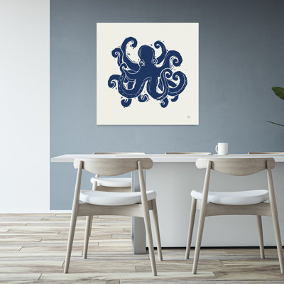 Primitive Sea IV Navy Coastal Art