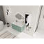 Meuble-lavabo flottant 36 po avec lavabo en résine en forme de goutte, armoire latérale et portes à fermeture en douceur, 00212WHK-05836GGE