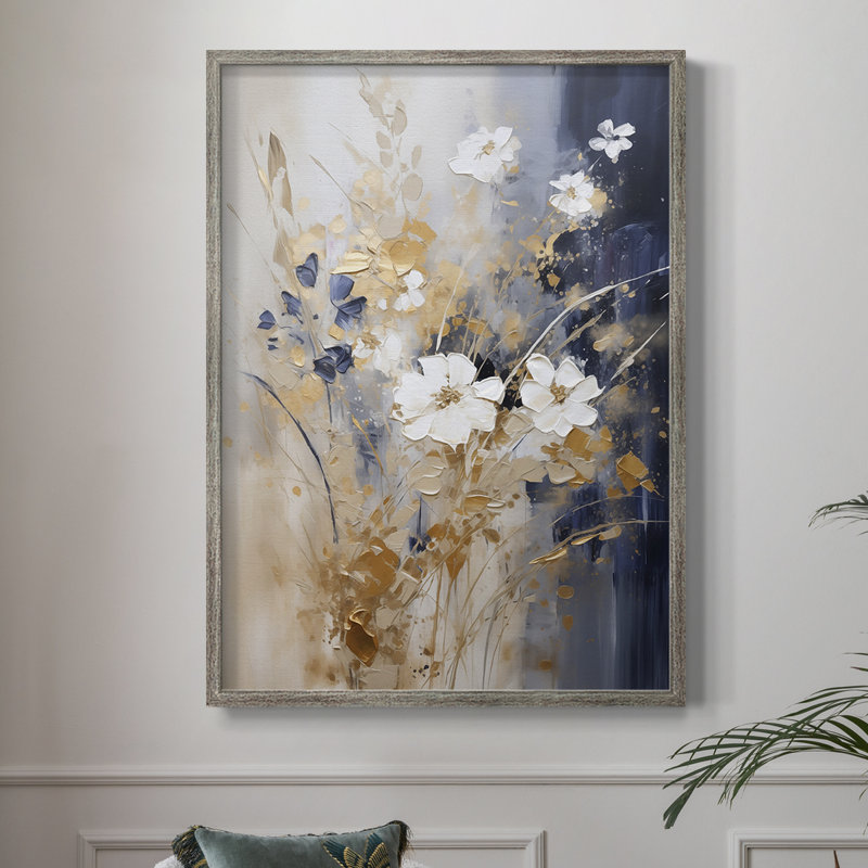 Reproduction encadrée FLORAL Series CCCCXII - bois massif