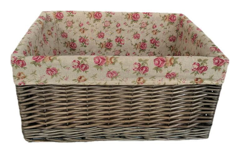 Wicker Decorative Basket, 23cm H x 47cm W x 34cm D