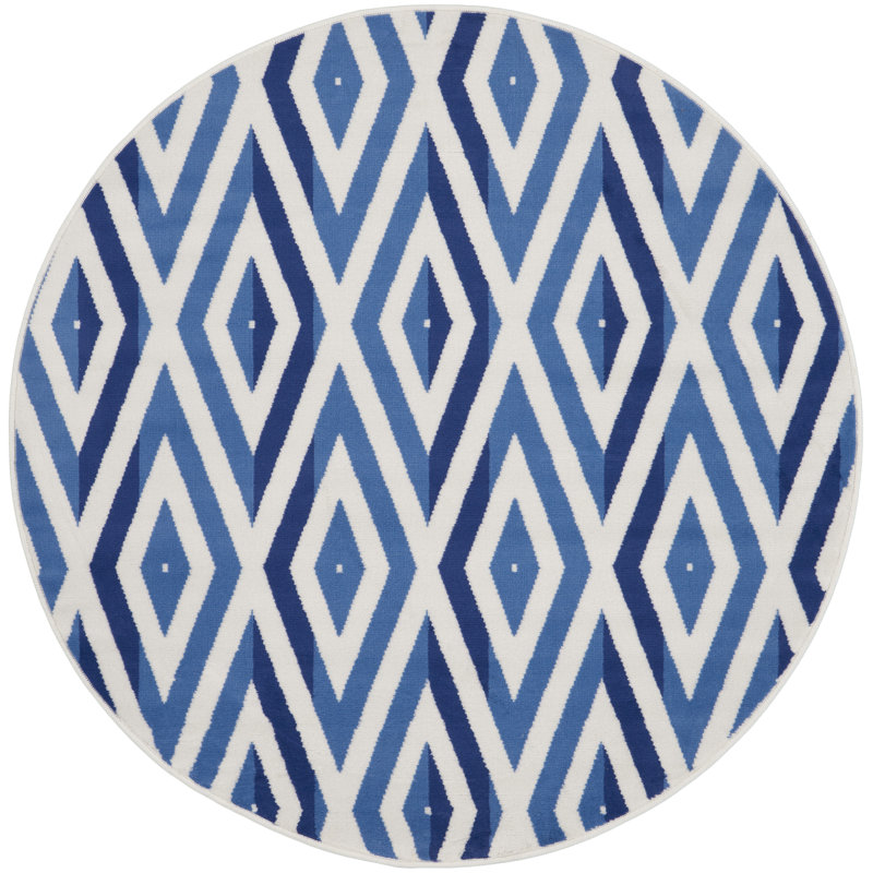 Geometric Indoor Rug, Round 8'