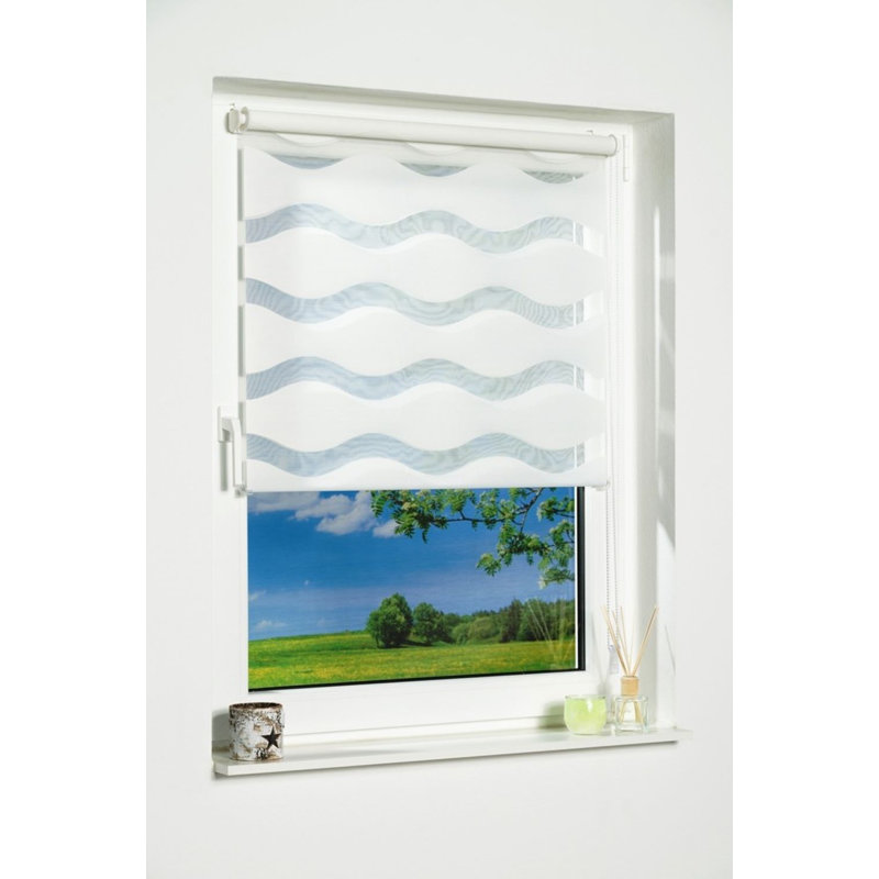 Semi Sheer Roll-Up Shade, White, 110 W x 150 L cm