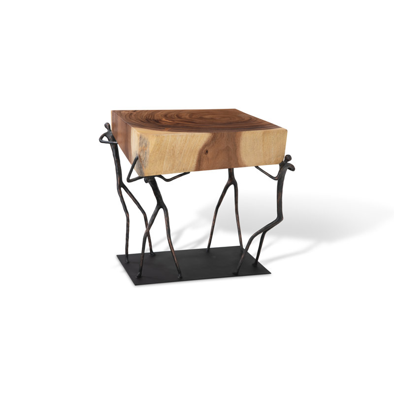 Atlas Figurine/4 Legs End Table