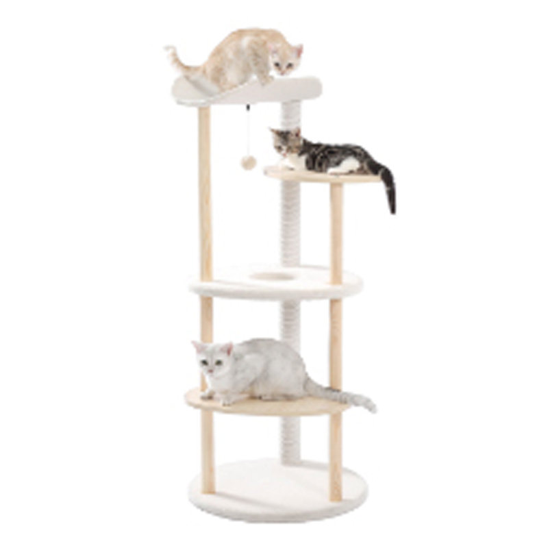 Overlooking Wooden 5-Level Indoor Cat Tower