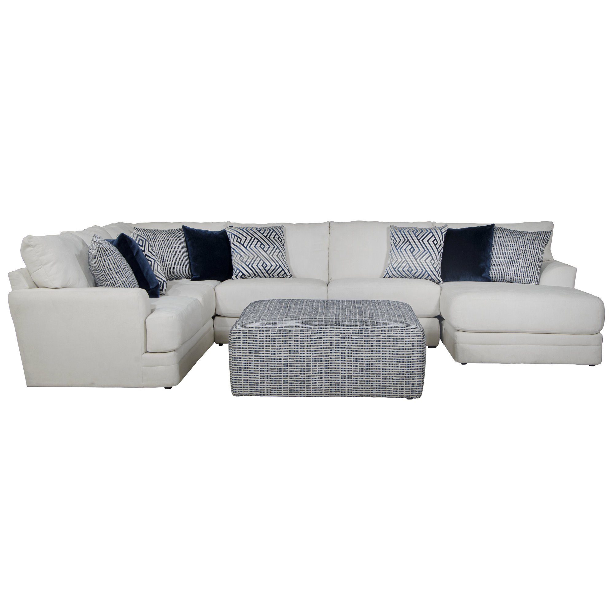 Mazekine Modular Upholstered U-Sectional, Left Hand Facing