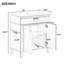 Meuble-lavabo de 30 pouces avec lavabo en céramique, porte à fermeture en douceur et tablettes réglables-427355964