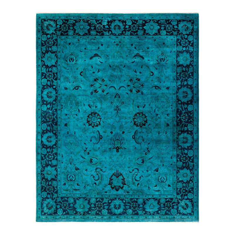 Tapis bleu unique 8 pi 1 po x 10 pi 4 po Yishan