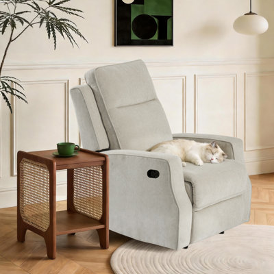 Linden Multi-Position Modern Recliner Chair Sofa with Pocket Spring Cushion & High Back – Pet-Friendly Scratch Resistant Fabric, Compact Wall Hugger Design, Easy 3-Minute Assembly