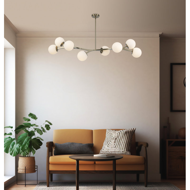 Amarula 8-Light Chandelier, Antique Gold