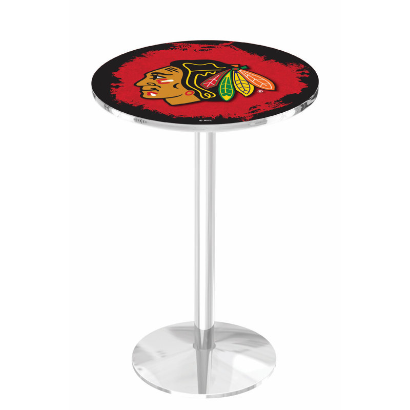 Table bistro NHL, Chrome, Chicago Blackhawks - Red