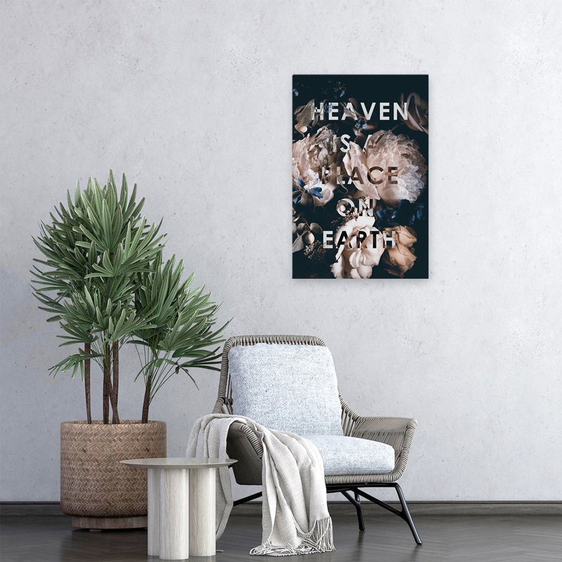 Heaven Is A Place - Inspirational Design Type Art, H 24 po x l 16 po