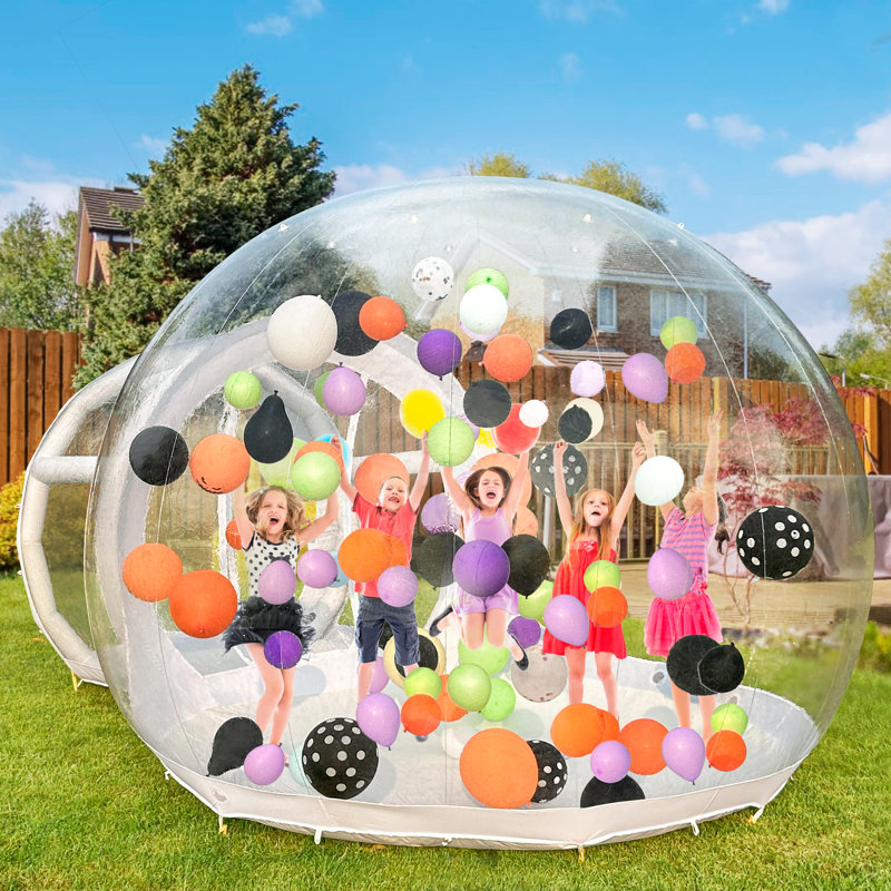 TPU Bubble Balloon House Inflatable Bubble Tent with UL Blower&Pump for Party Total Length 13FT