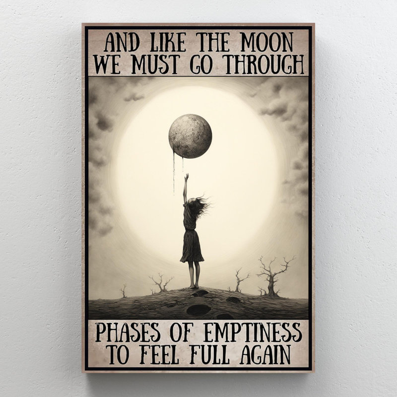 We Must Go Through - 1 pièce, reproduction d'art graphique sur toile tendue, H 36 po x l 24 po x P 1,25 po