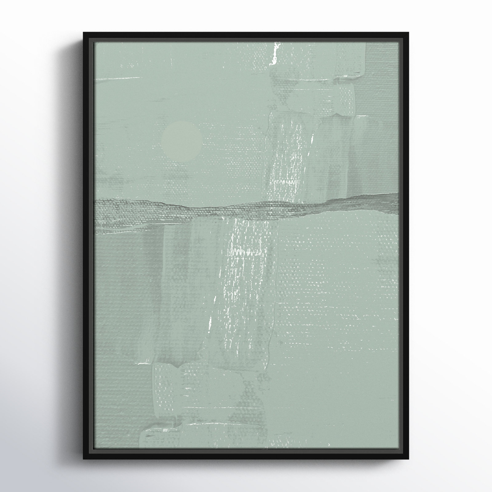 Attica "Sage Abstract" Print, 25.5" H x 19.5" W x 2" D, Black