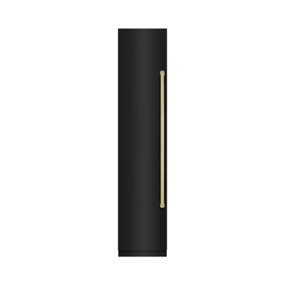 ZLINE Autograph Edition 18 in. 8.6 cu. ft. Column Freezer in Satin Stainless Steel with Graphite Grey Interior and Polished Gold Accents