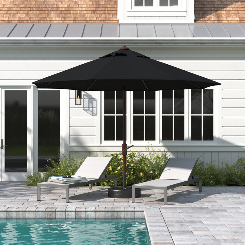 Parasol de marché, Noir, l 130 po x P 130 po