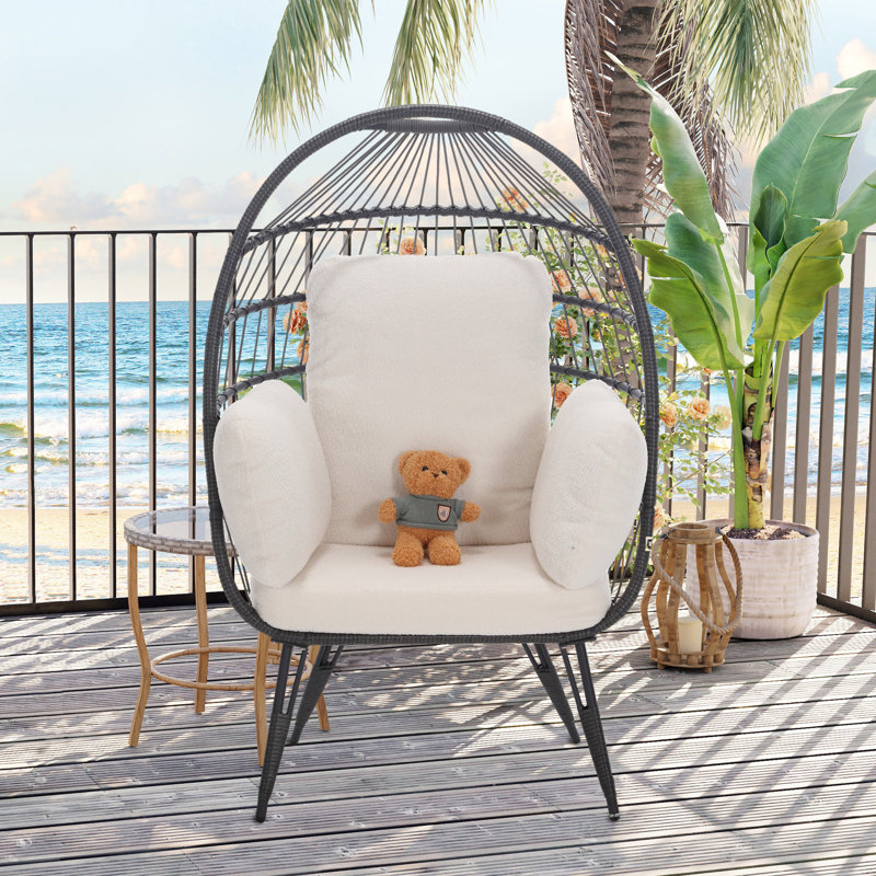 Fauteuil à œufs COOLMORE, Ourson blanc