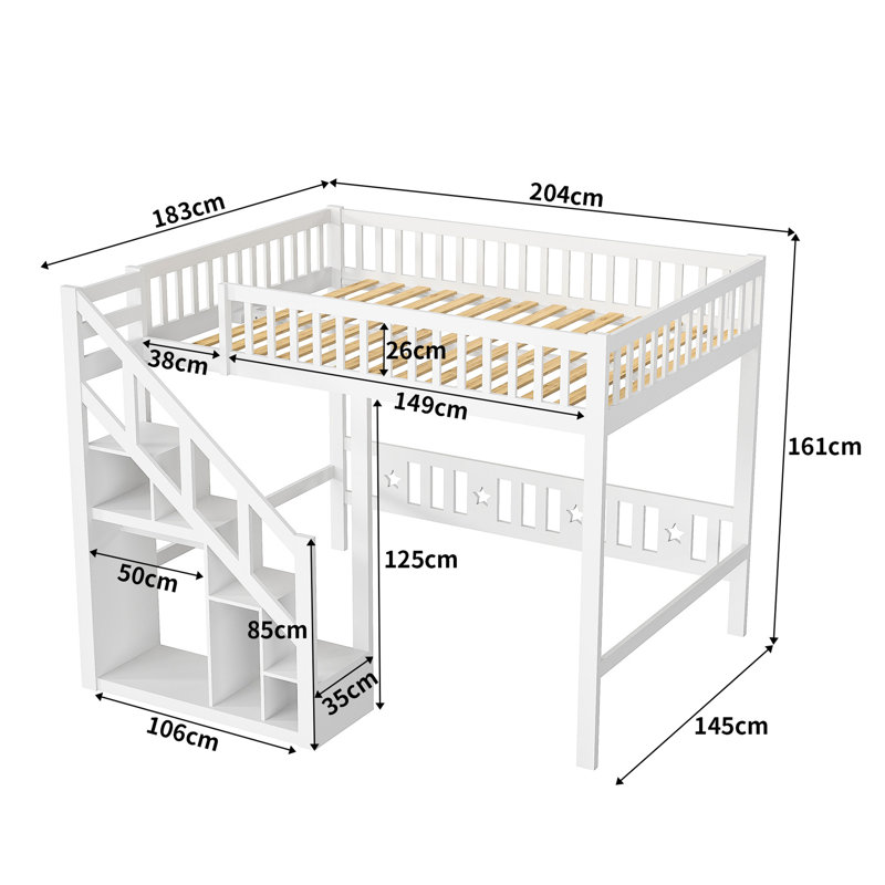 Solid Wood Bed, 140