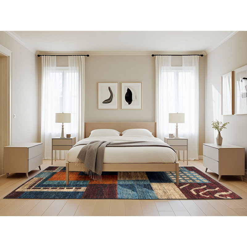 Abstract Indoor Rug, Rectangle 5' x 8'