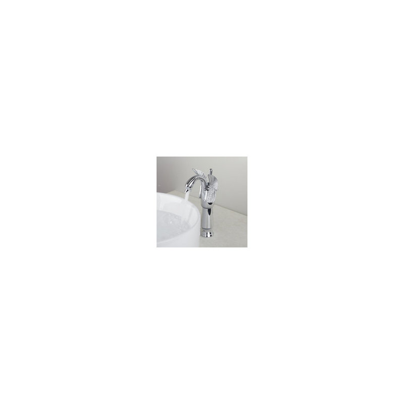 Vessel Single-hole Single-handle Bathroom Faucet, Chrome