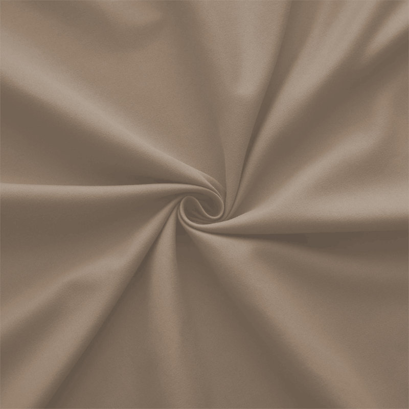Brushed Microfiber 40cm Deep Fitted Bed Sheet, Double (4'6), Beige