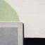 Tapis vert / noir / blanc en laine fabriqué à la main Felipe-70712231
