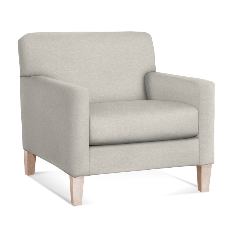 Tampa Armchair, White Performance Fabric; 0851-94, Java