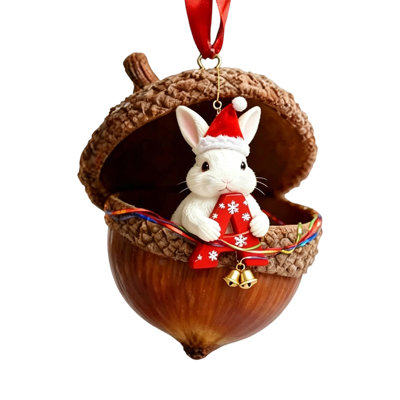 Ensemble de bracelets faits main en résine, ornements mignons représentant une forêt avec un lapin, un cerf et un hérisson, pendentif arbre