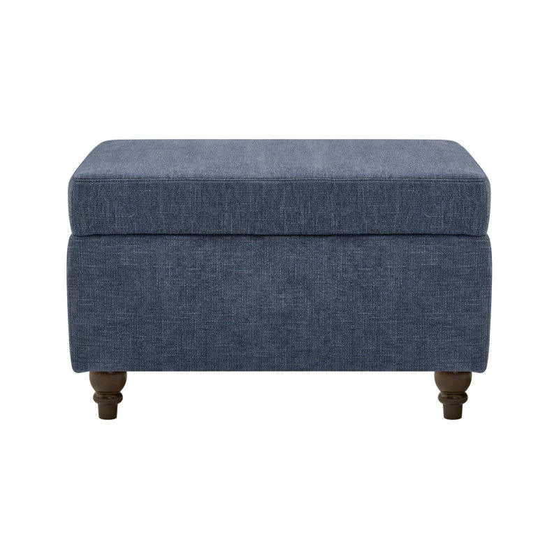 Banc de rangement avec repose-pieds Mercury, Bleu très foncé