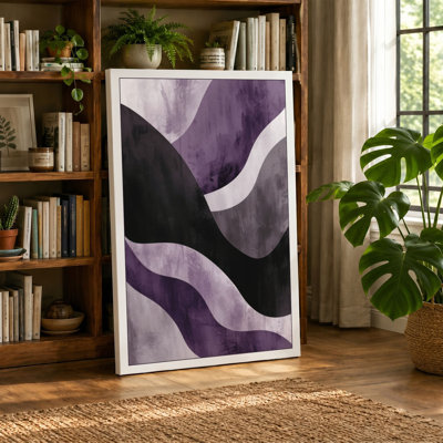 Lavender Waves Minimalist - Wrapped Canvas