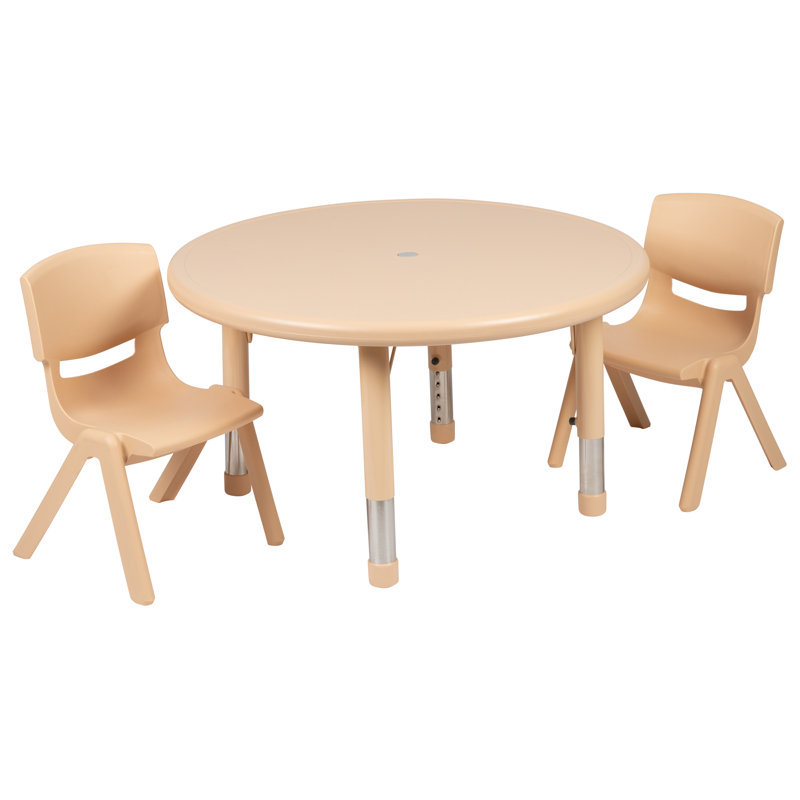 Ensemble de tables d'activités Goddard, Naturel, L 33 po x P 33 po x H 14,5 po à 23,75 po