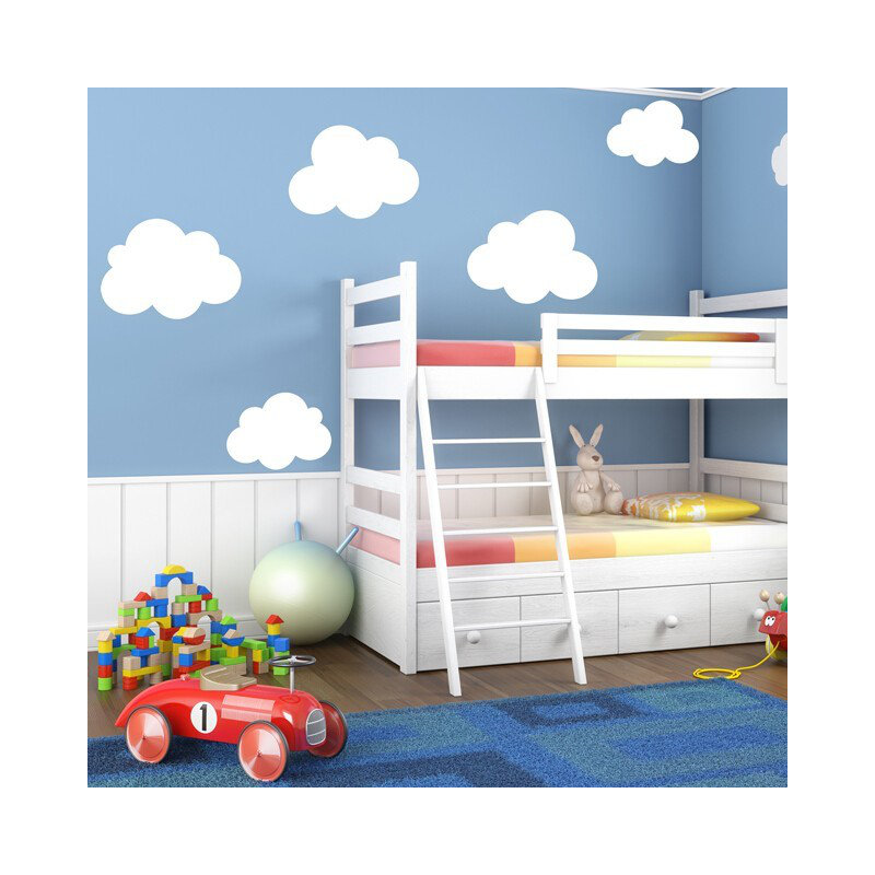 Adhésif décoratif nuages, blanc