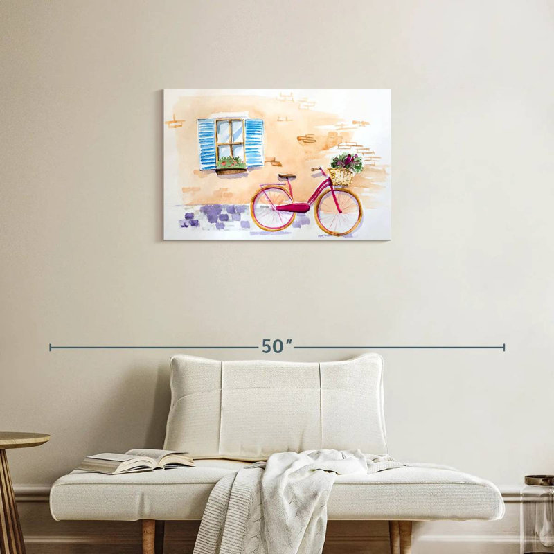 Vélo de village pittoresque, H 20 po x l 30 po