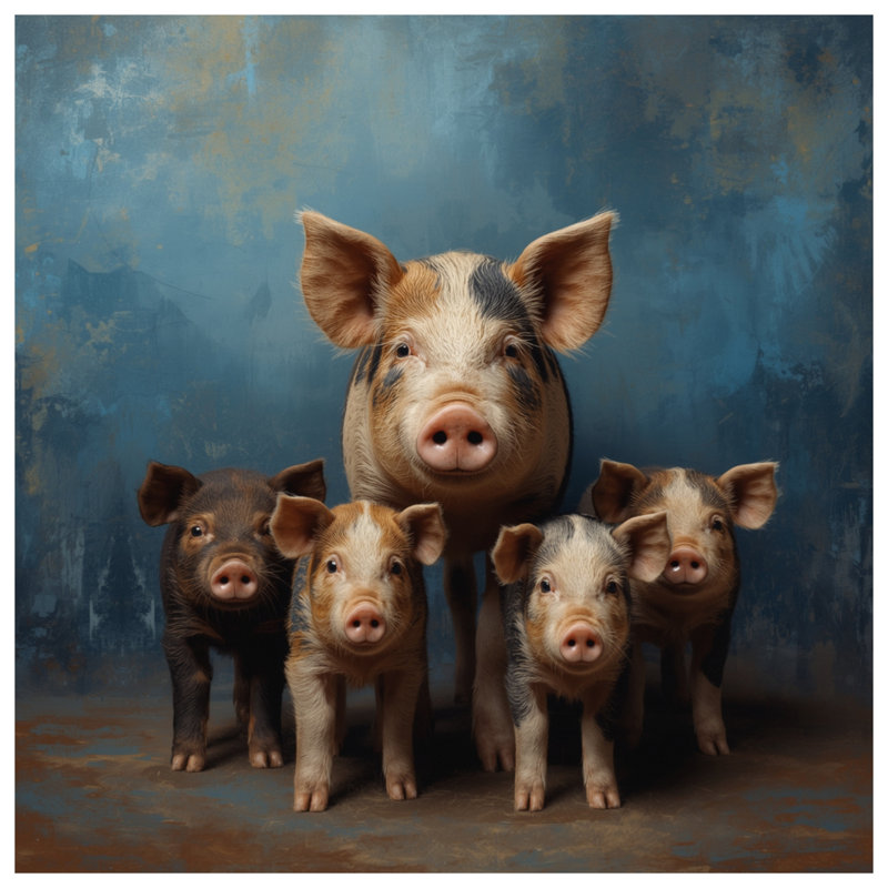 Housses de couette cochon, Grand lit